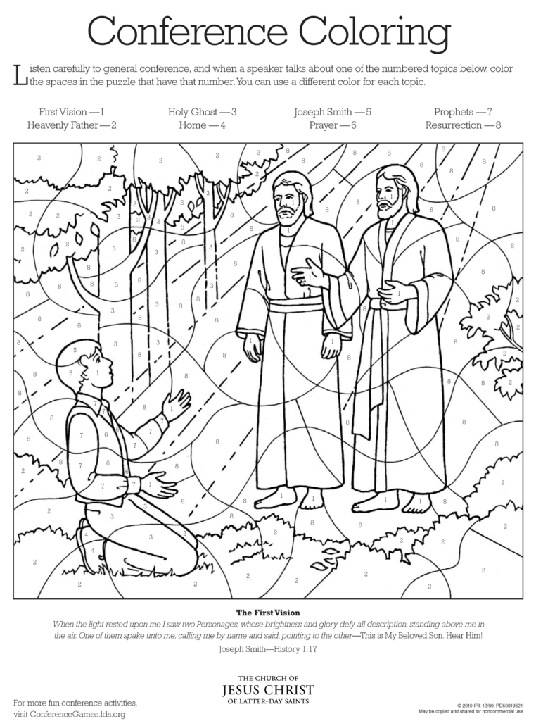 General Conference Activity & Coloring Sheets- 