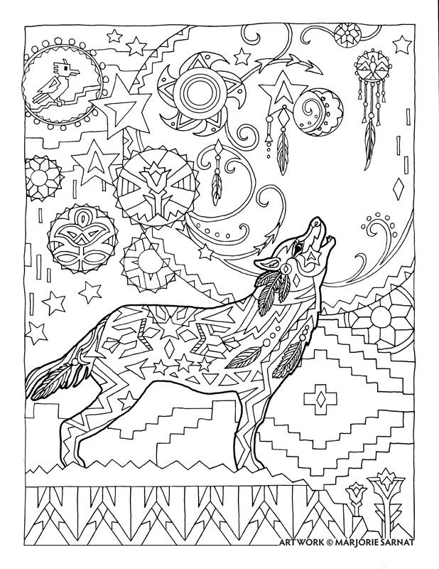 Creative Haven Dazzling Dogs Coloring Book by Marjorie Sarnat, 