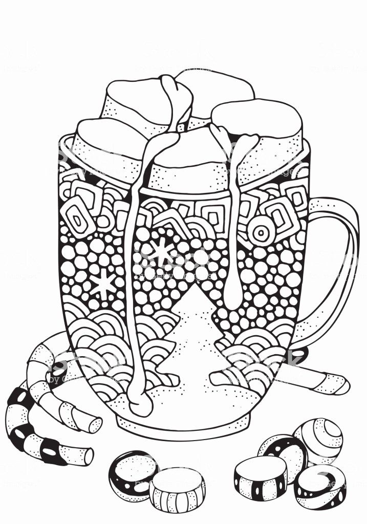 Hot Cocoa Coloring Page Elegant Christmas Mug with Hot Chocolate and  Marshmal… | Merry christmas coloring pages, Easter egg coloring pages,  Christmas coloring pages