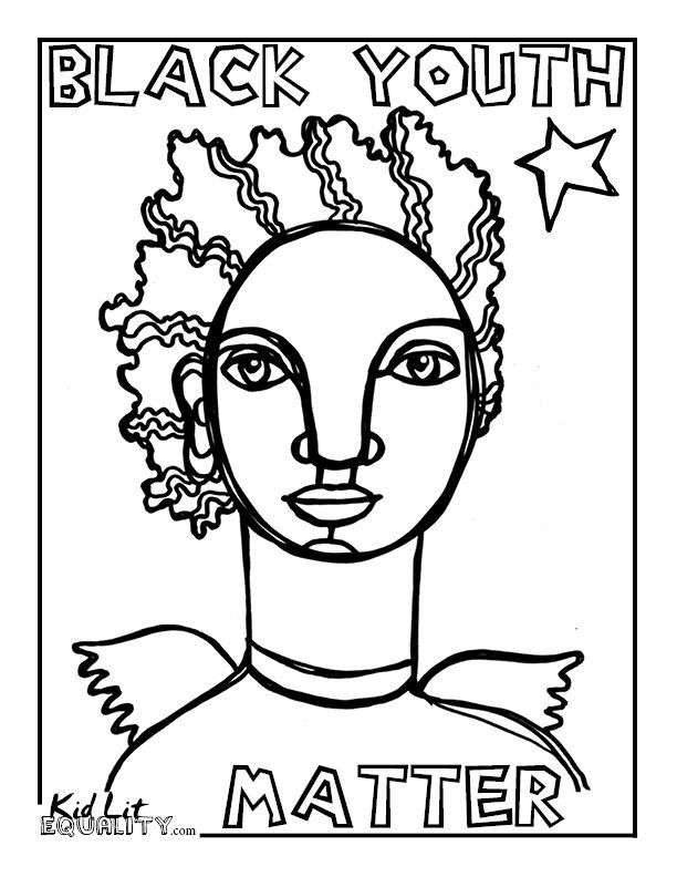 Black Lives Matter Coloring Pages Black Youth Matter - XColorings.com