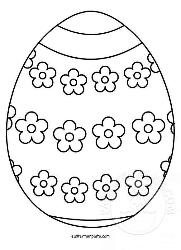 Easter egg decorating coloring page | Easter Template