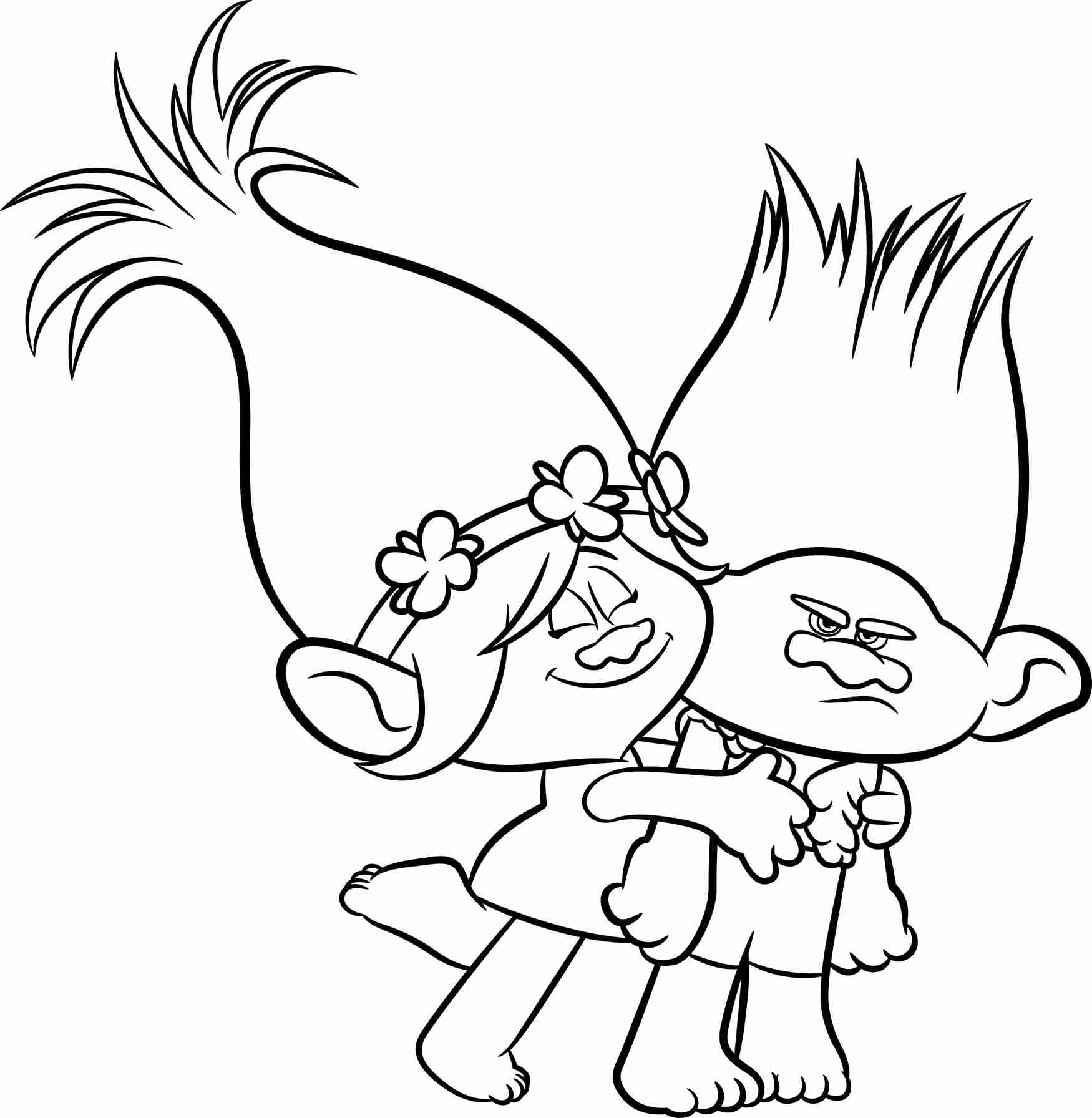 Poppy Trolls Coloring Pages.