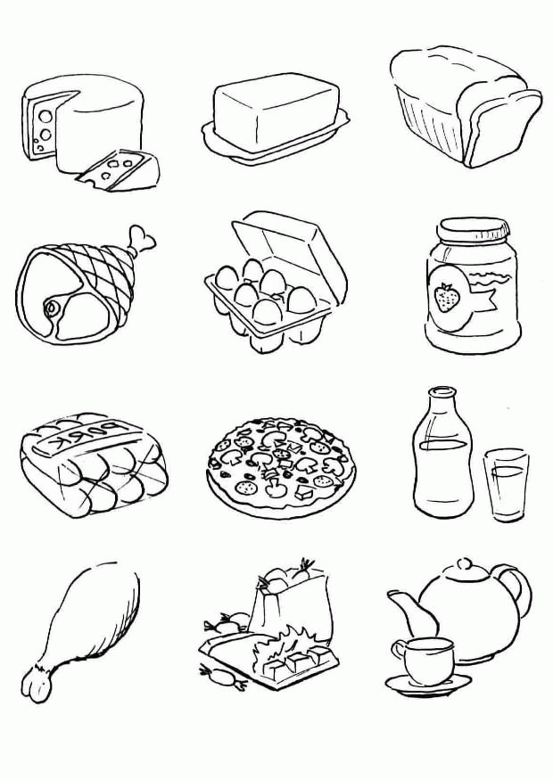 Free Printable Coloring Pages Food - Coloring Home