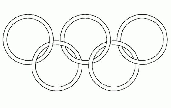 Olympic Flag Coloring Page