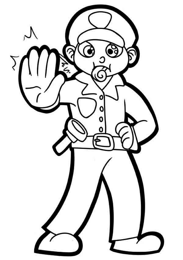 Police Coloring Pages: The Police Car, Police Officer etc ...