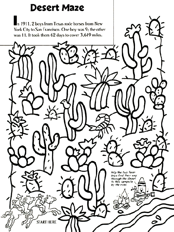 desert coloring maze cactus crayola mazes sheet printable sheets western texas google word drawing printables coloringhome popular theme biome through
