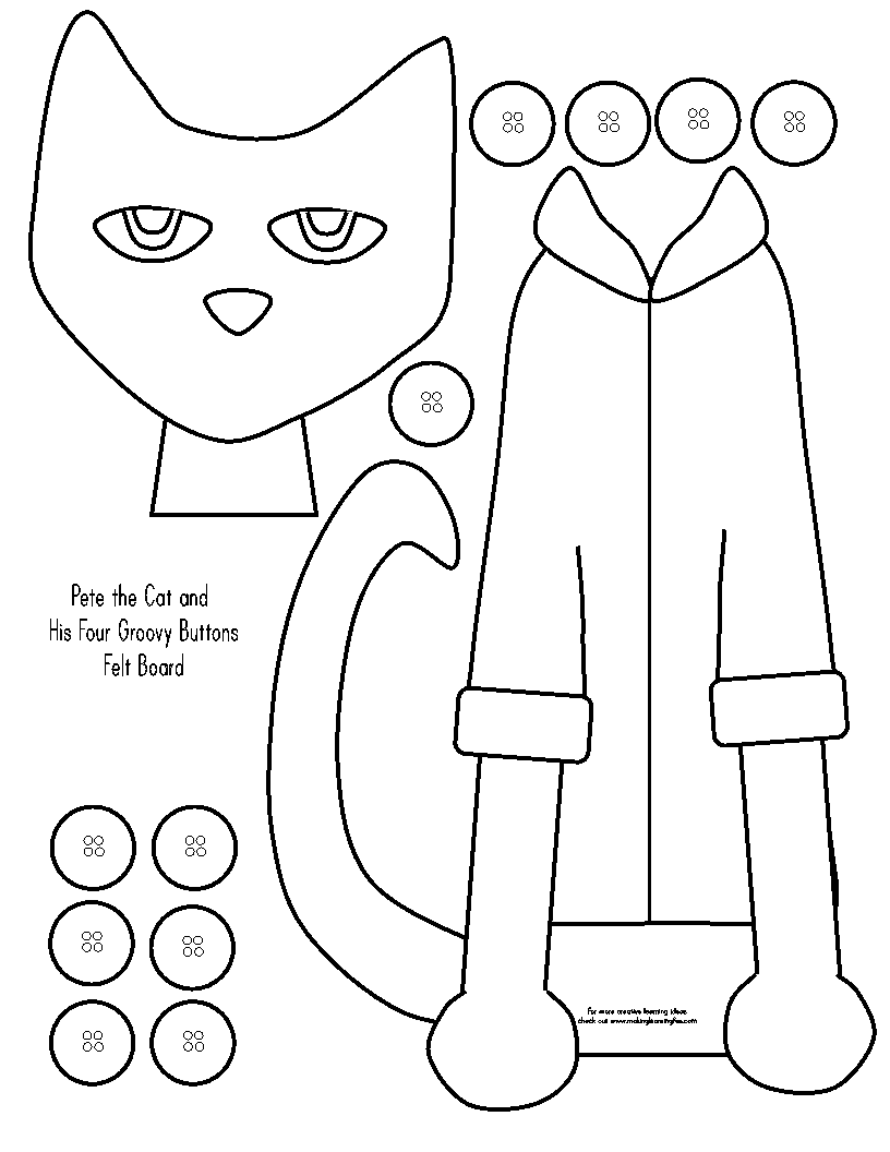 Free Coloring Pages Of Pete The Cat Buttons 11483 ...