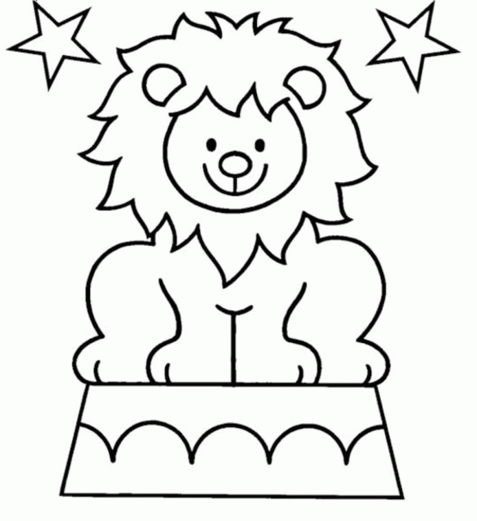 Cute Lion Coloring Page - Coloring Home