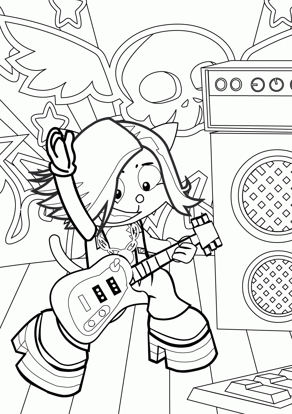 Rockstar Coloring Pages   Coloring Home