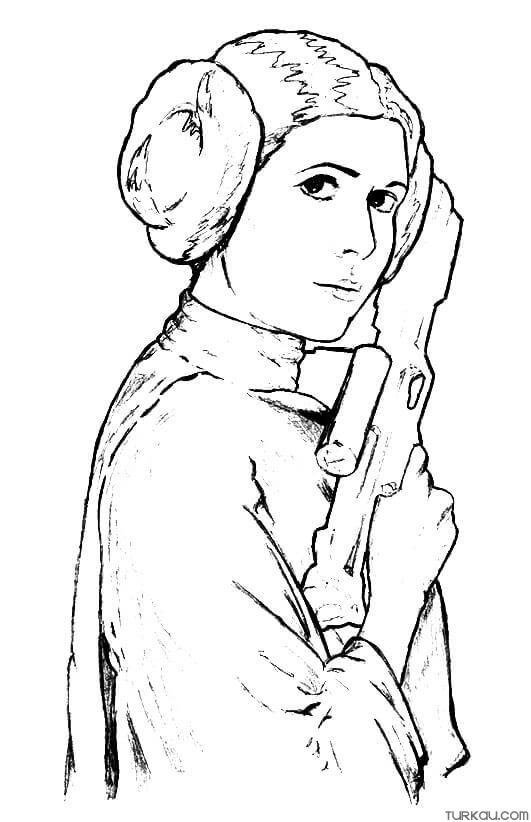 Star Wars Princess Leia Coloring Page » Turkau