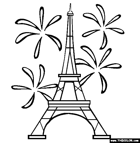 Eiffel Tower Coloring Page | Free Eiffel Tower Online Coloring