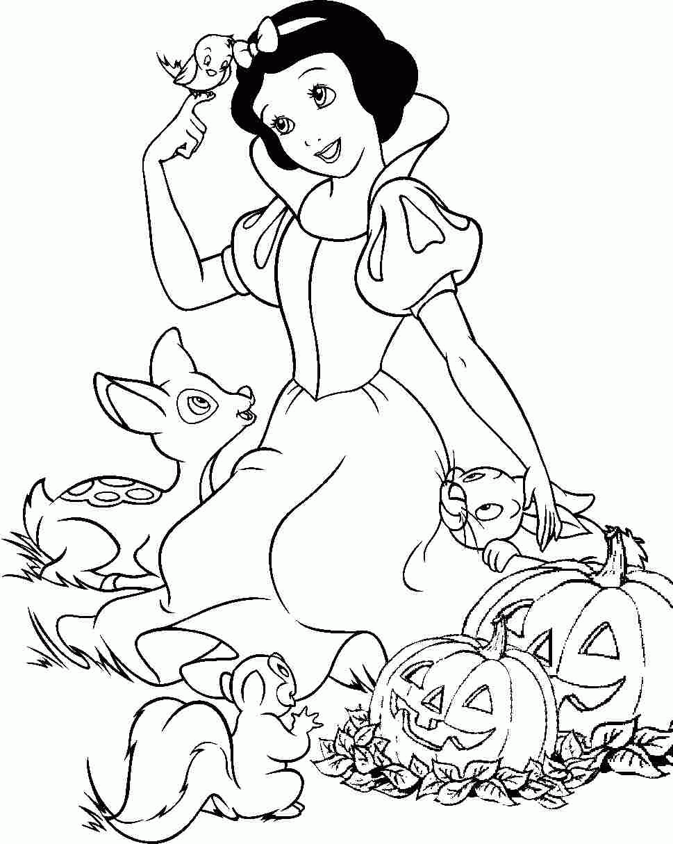 Halloween Disney Princess Coloring Pages Snow White #2190 Disney ...