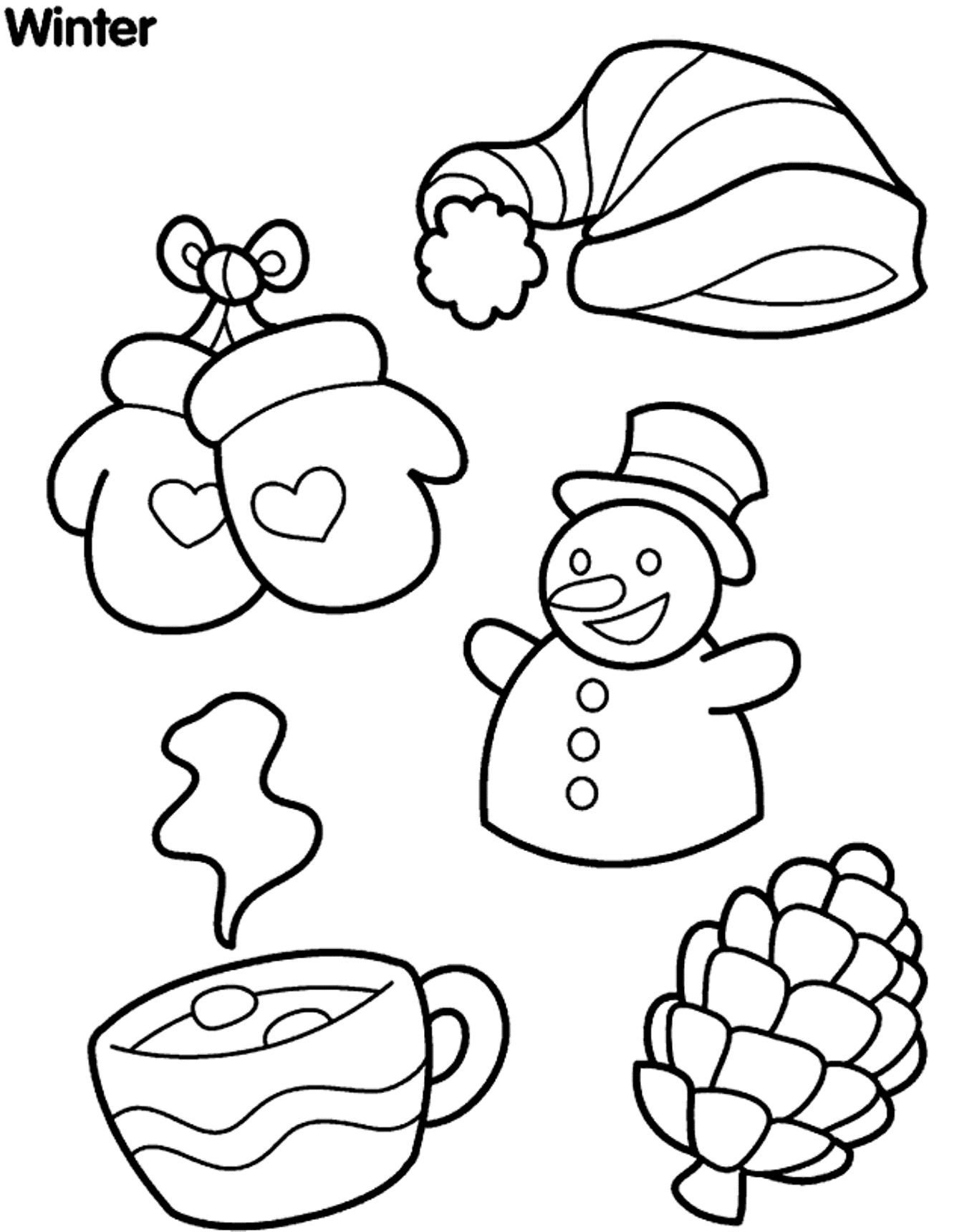 A Must Stuff Winter Clothes Coloring Pages | Winter Coloring pages ...