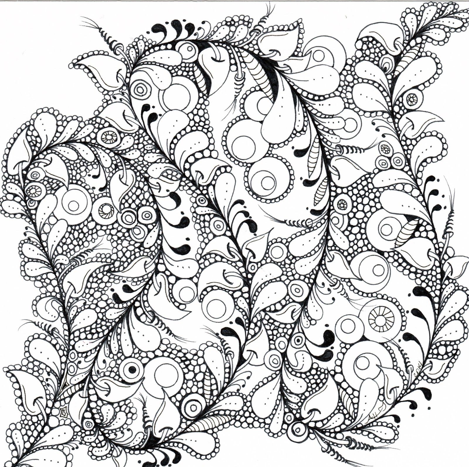 Fractal - Coloring Pages for Kids and for Adults