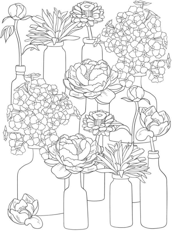 6 Floral Coloring Pages – Stamping