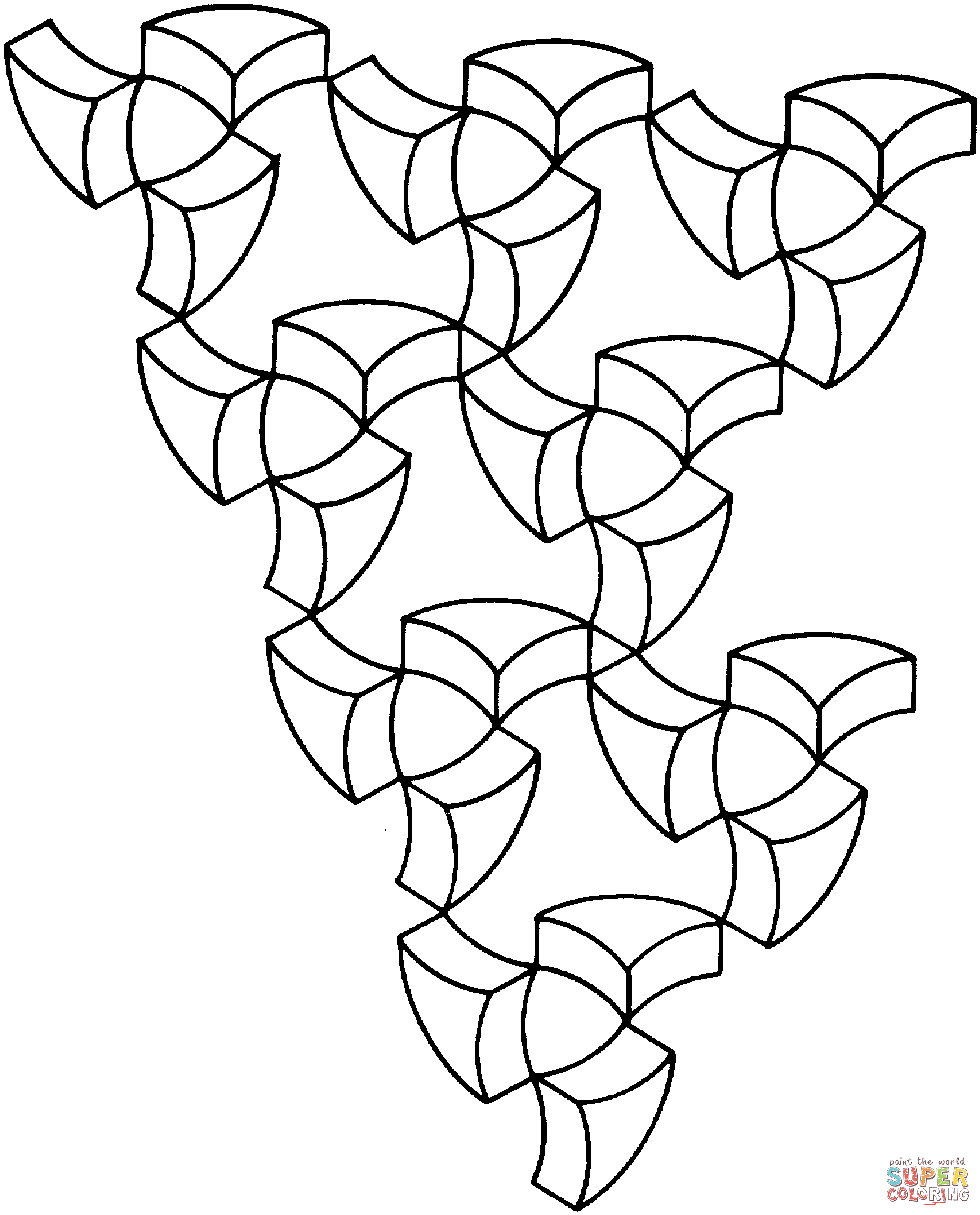 Optical illusions coloring pages | Free Coloring Pages