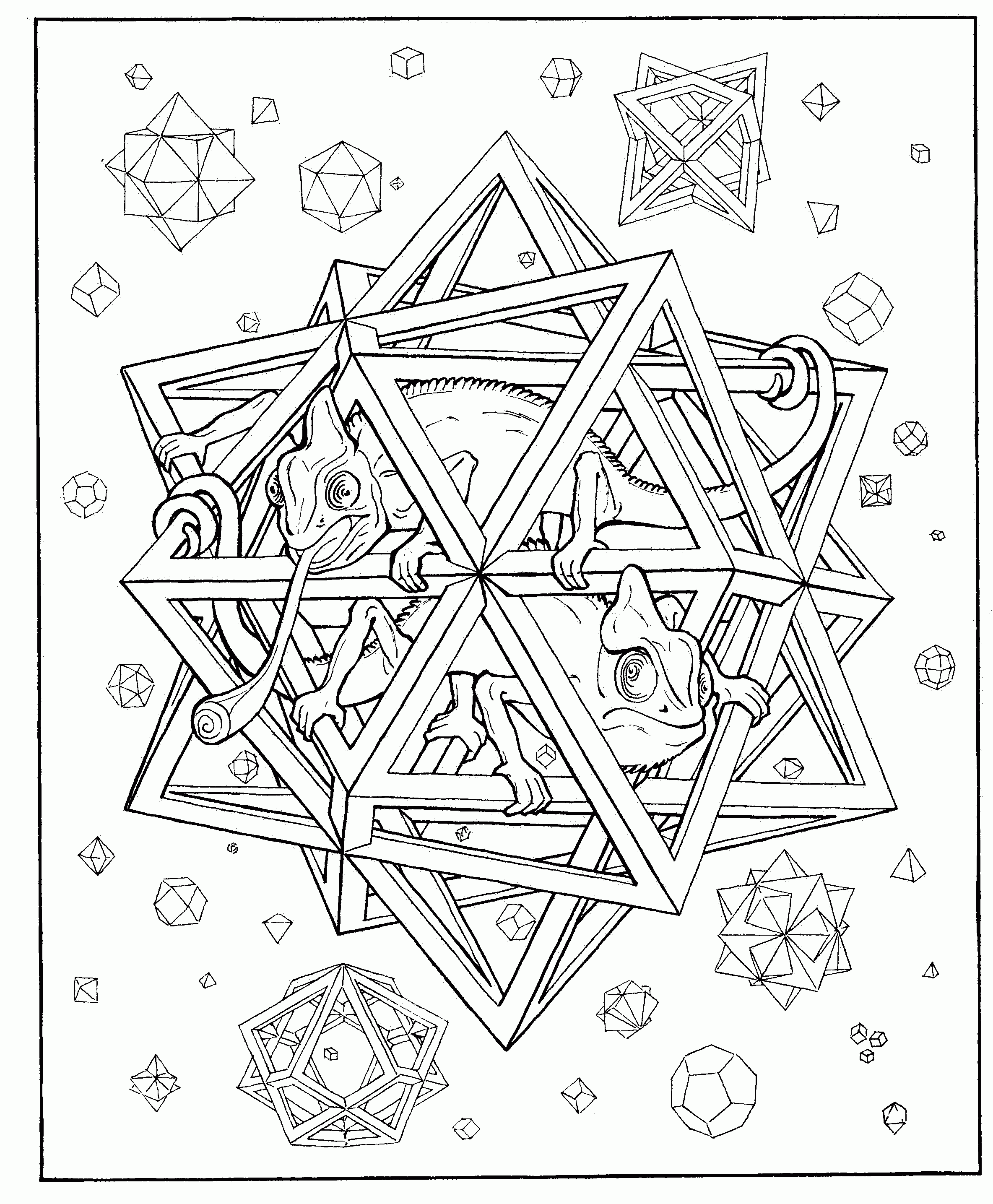 Printable Illusions Coloring Pages Coloring Home