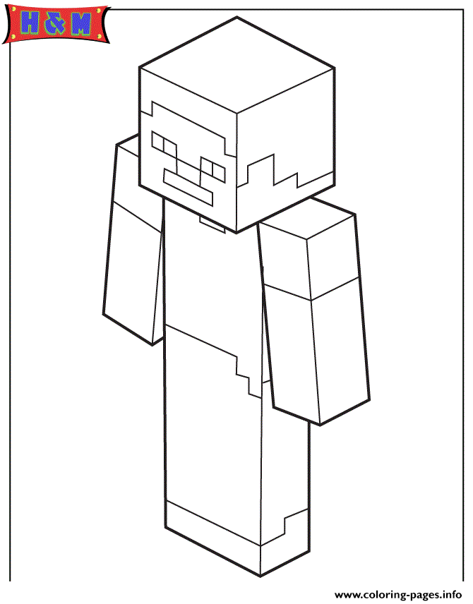 Minecraft Coloring Pages Steve Coloring Home