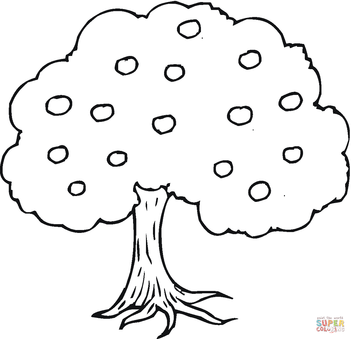 Apple Tree Coloring Page   Coloring Pages For Kids And For Adults ...
