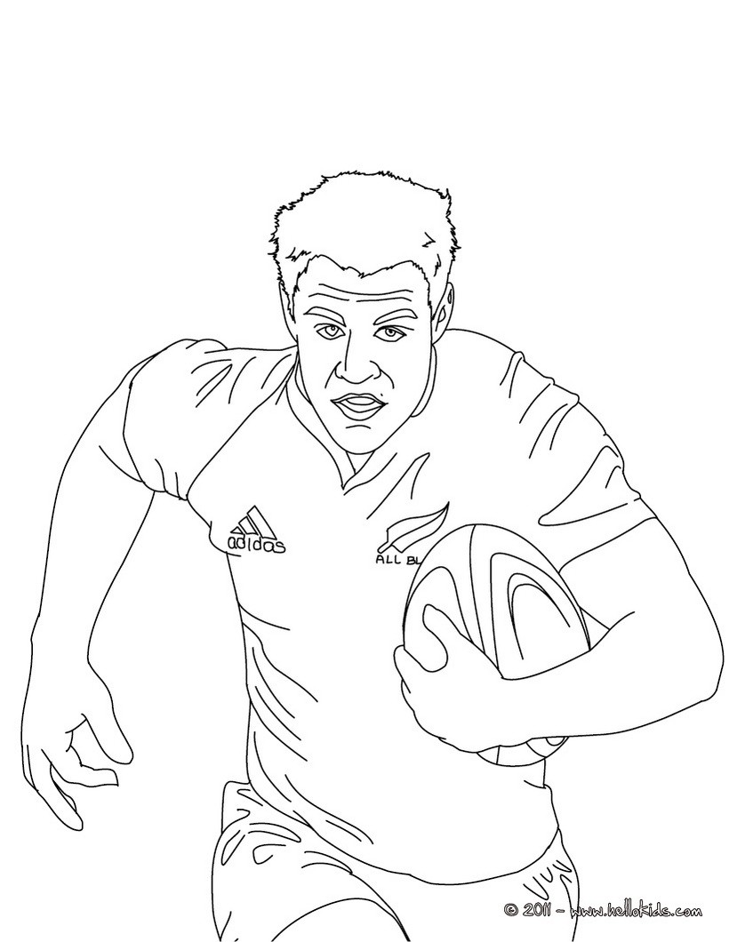 Dan carter rugby player coloring pages - Hellokids.com