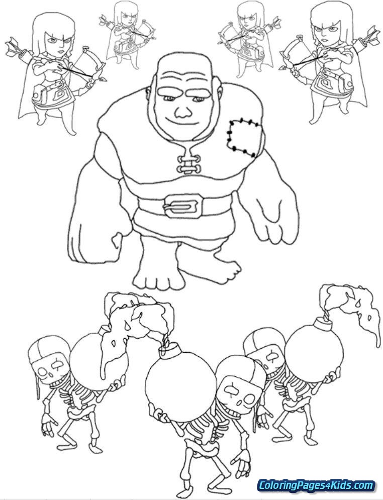 clash of clans wizard coloring pages - Coloring Pages For Kids
