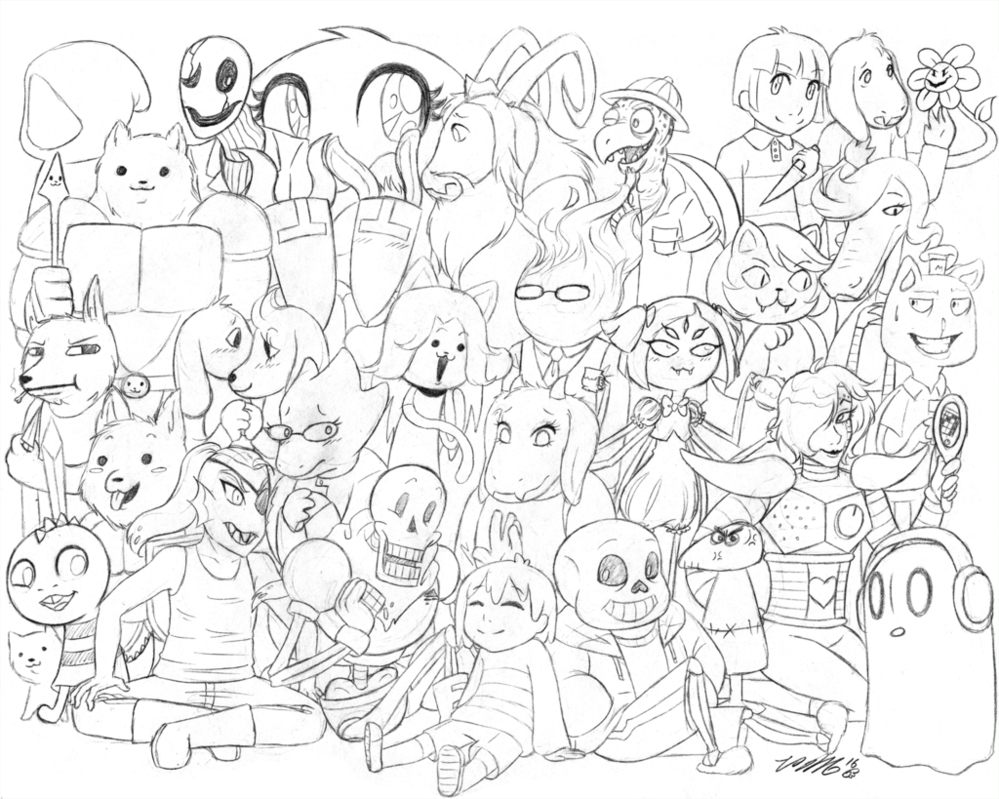 Undertale Characters Coloring Pages