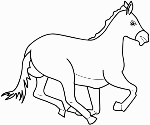 Galloping Horse coloring page | Free Printable Coloring Pages