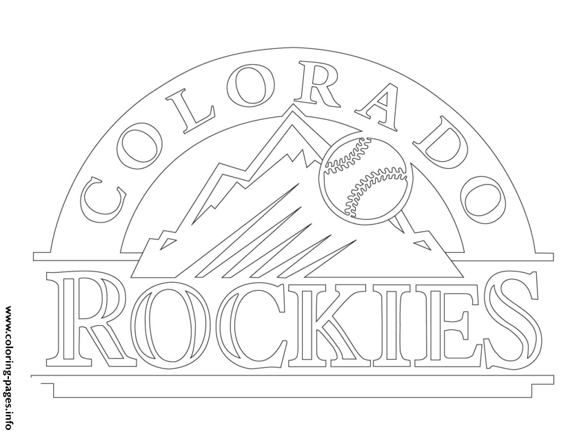 Colorado Rockies Logo Mlb Baseball Sport Coloring Pages Printable
