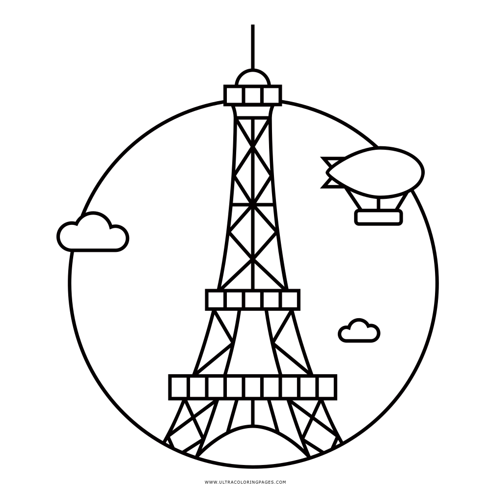 Paris Coloring Page - Ultra Coloring Pages