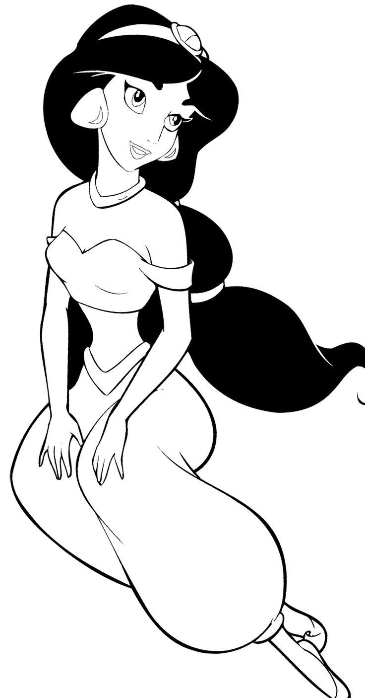 Download Disney Princess Jasmine Coloring Page Clipart Pinterest Coloring Home