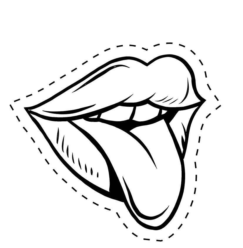 lips printable coloring pages