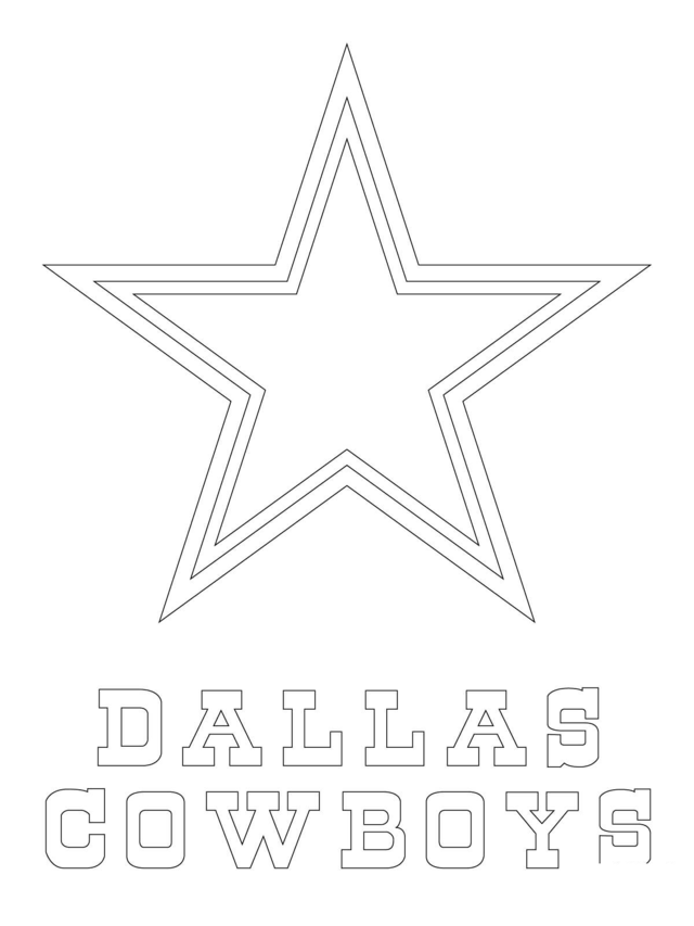 Dallas Cowboys Logo Football Sport Coloring Pages - Coloring Cool