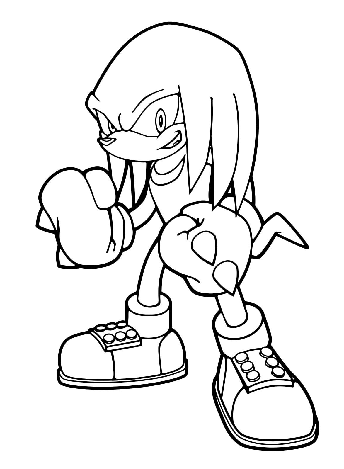 Knuckles | Coloring pages, Hedgehog colors, Printable coloring pages