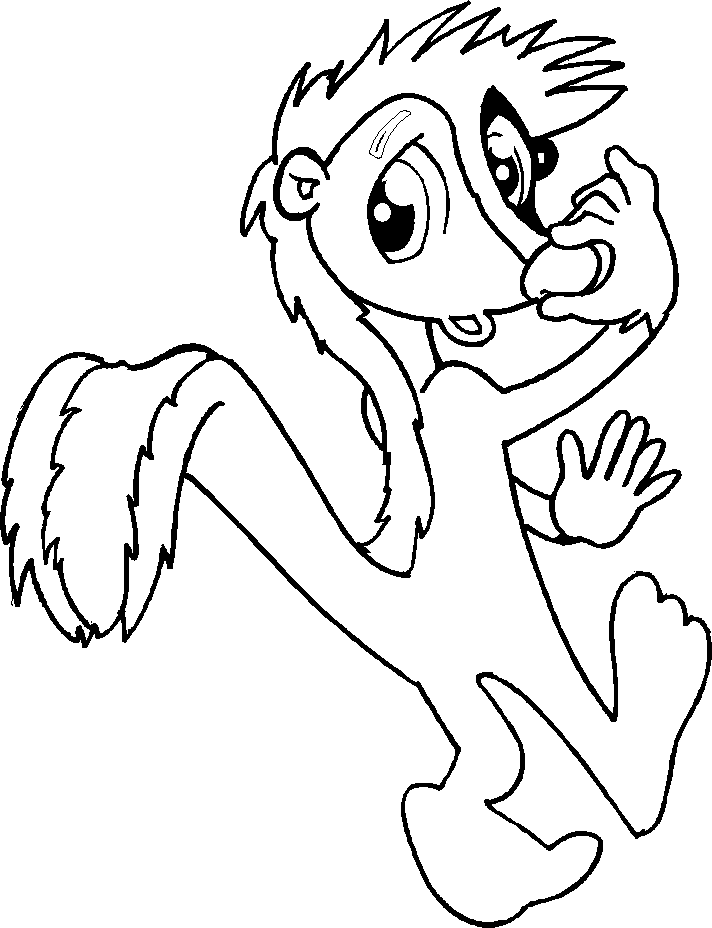 Realistic Skunk Coloring Pages - Coloring Home