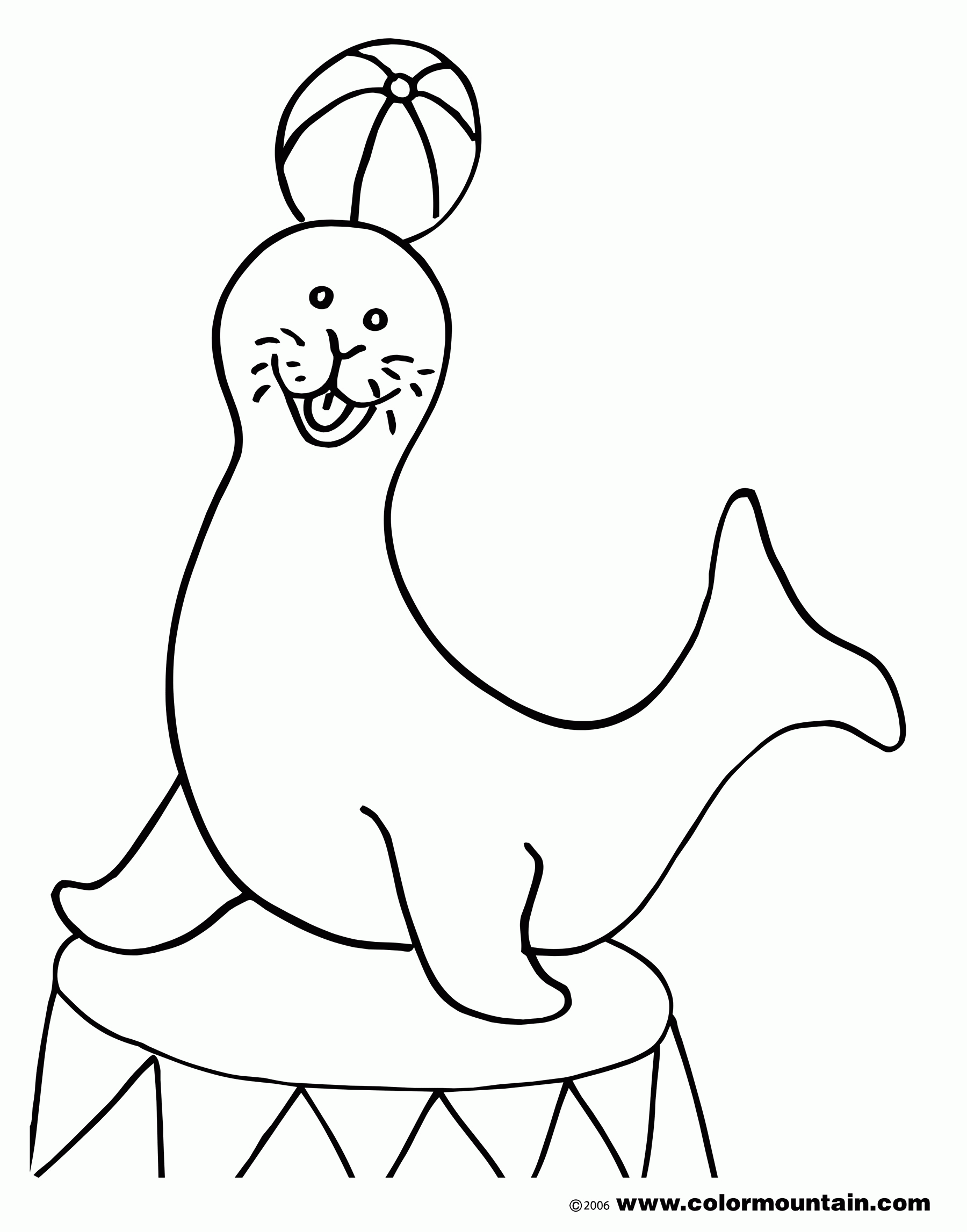 free circus ds seal 1 coloring page - VoteForVerde.com