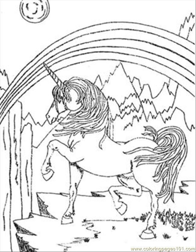 Coloring Pages Unicorns Rainbows - High Quality Coloring Pages