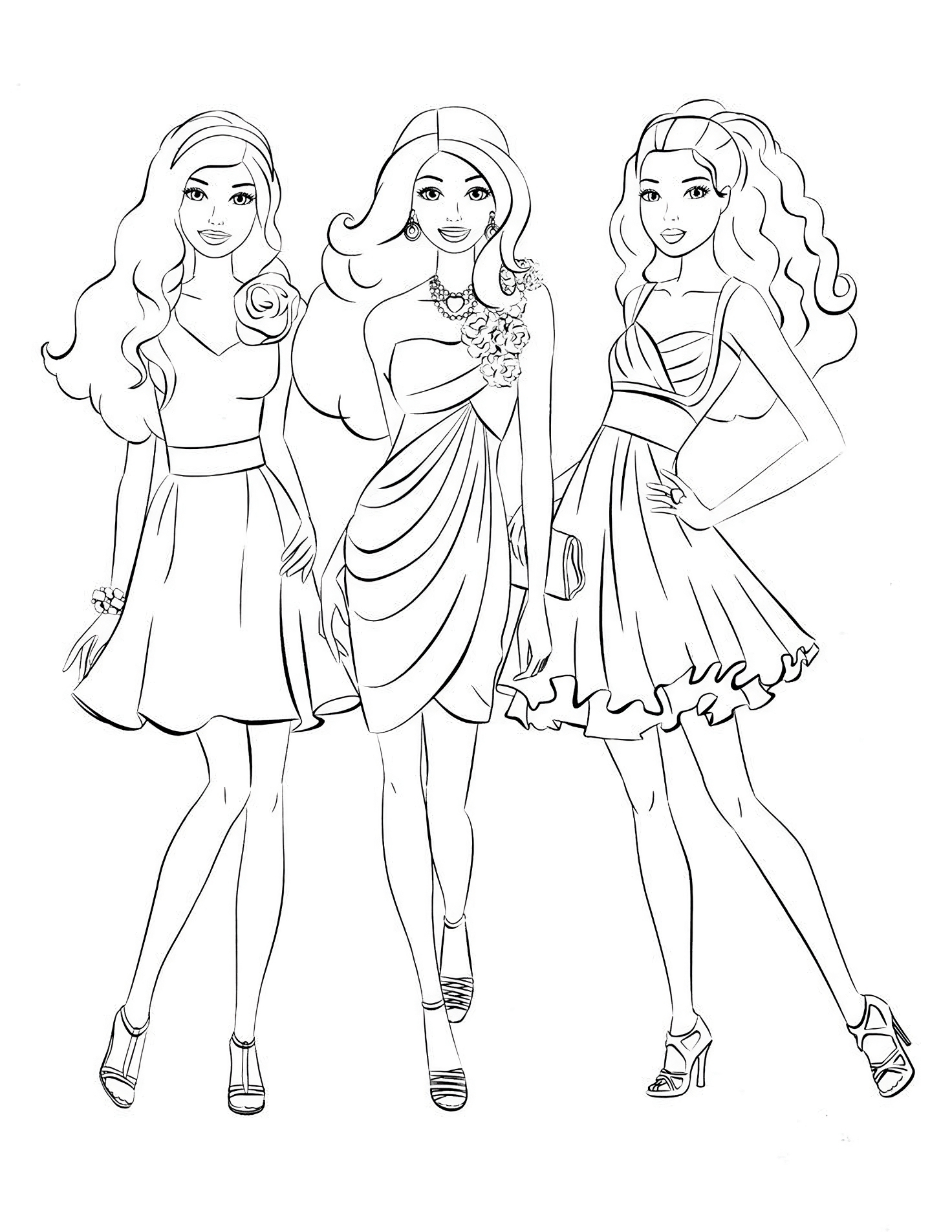 Barbie Fashion Queen Coloring Pages - High Quality Coloring Pages