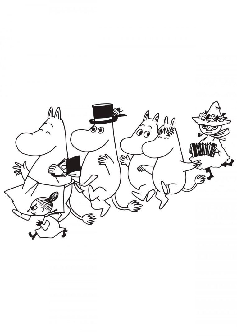 Moomin coloring pages (With images) | Moomin wallpaper, Tove ...