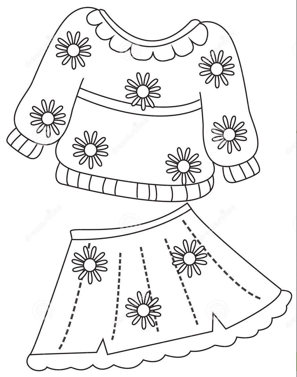 Girl Dresses Coloring Pages - Coloring Home