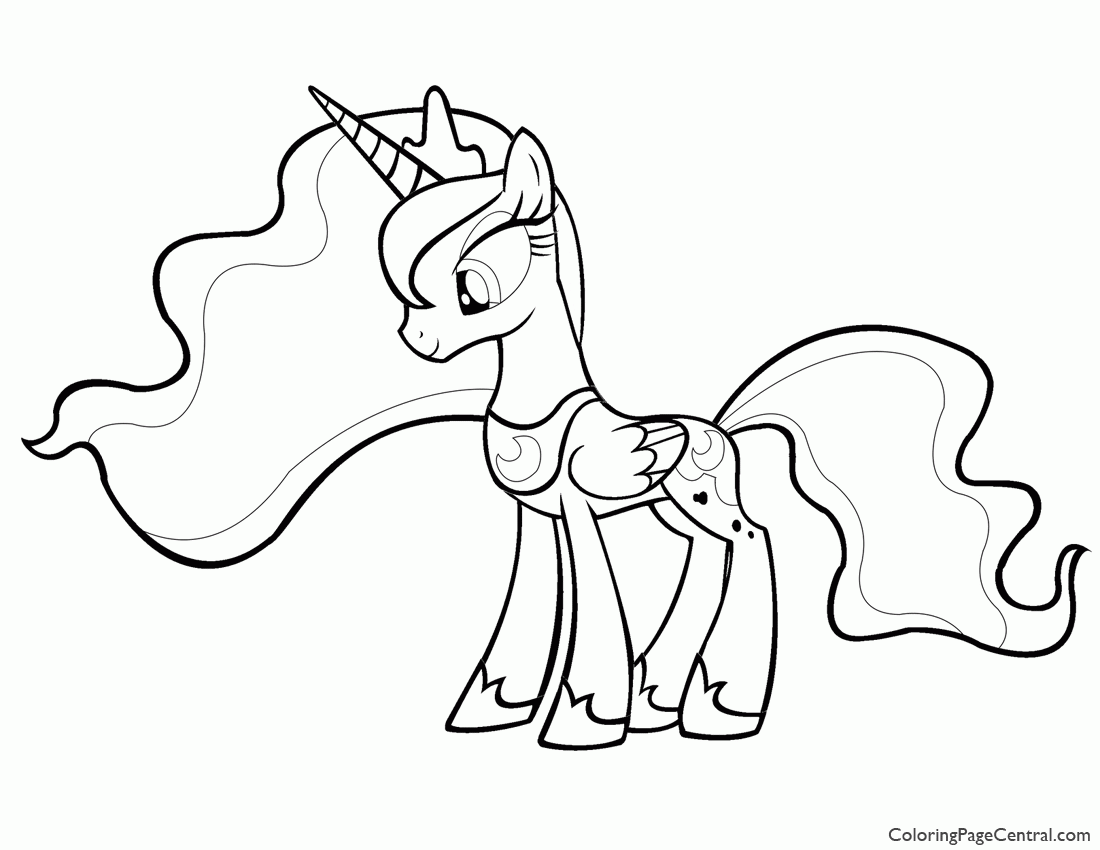 My Little Pony � Princess Luna 01 Coloring Page | Coloring Page ...