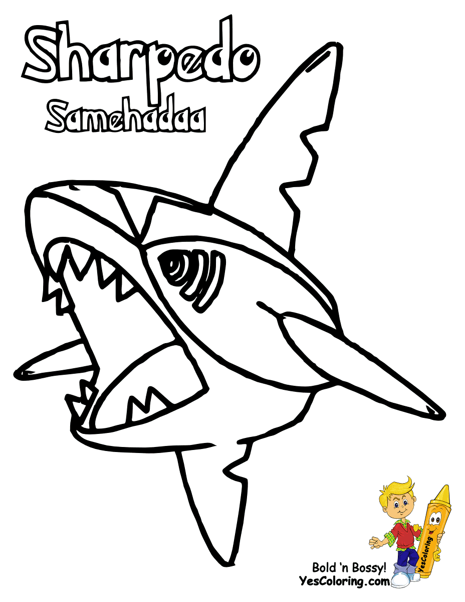 Pokemon sharpedo coloring pages