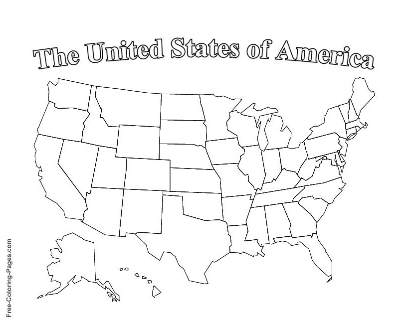 USA Map with States Coloring Pages (Page 5) - Line.17QQ.com