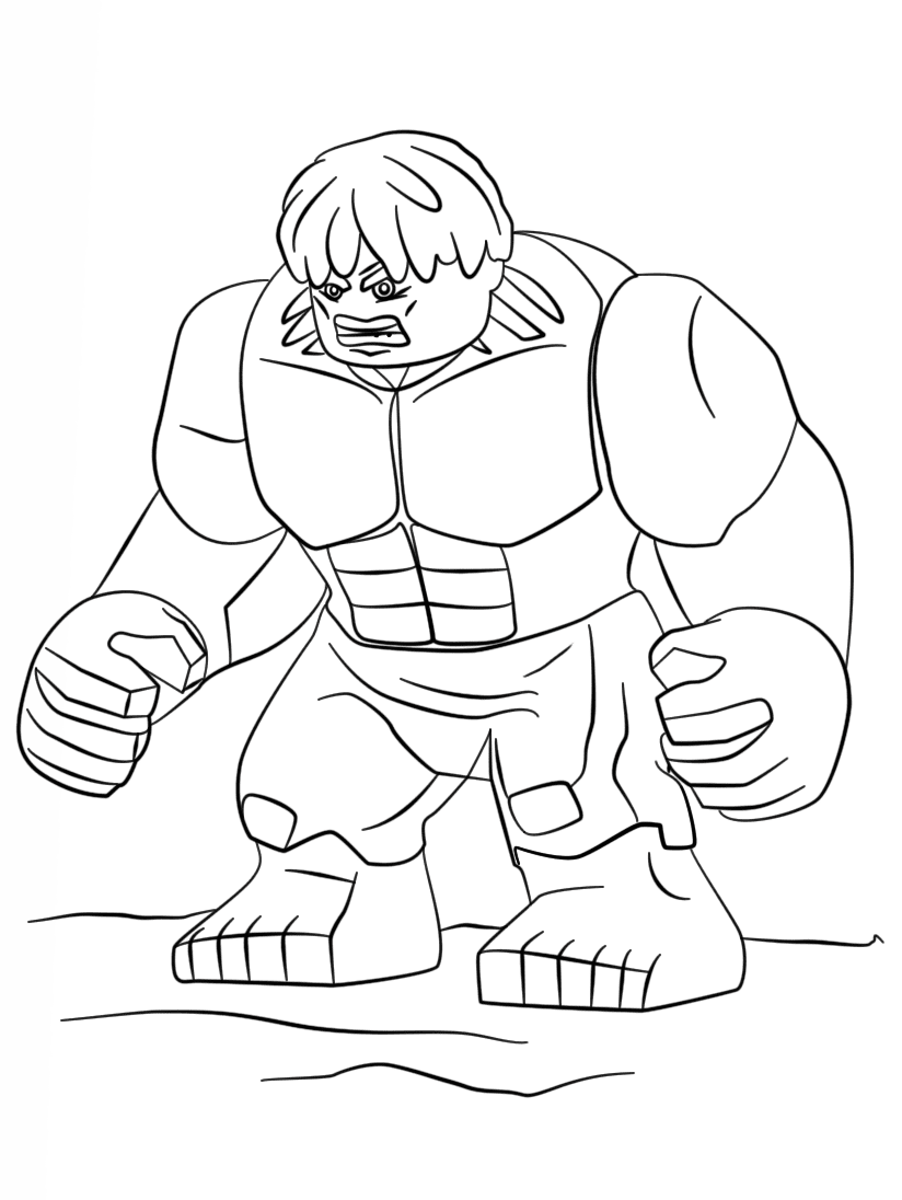 Lego Marvel Hulk Coloring Page - Free Printable Coloring Pages for Kids