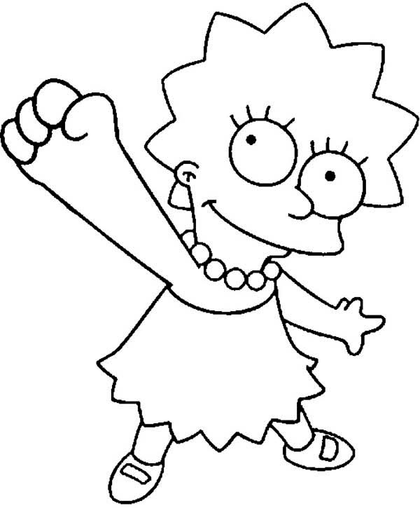 Lisa Simpson From The Simpsons Coloring Page : Coloring Sun