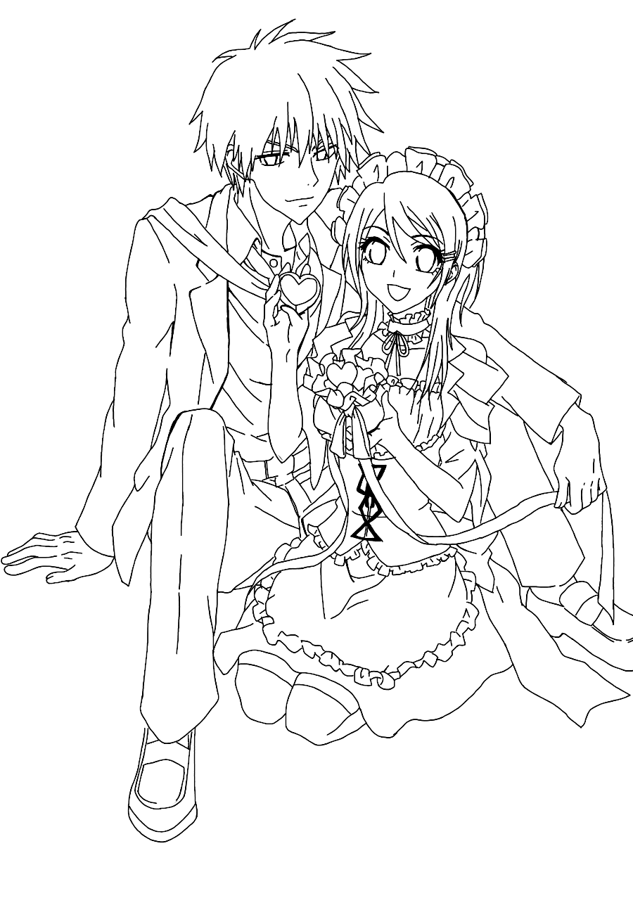 Maid Sama Colouring Picture - Coloring Home