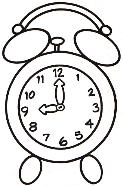 Clock Coloring Pages | 360ColoringPages