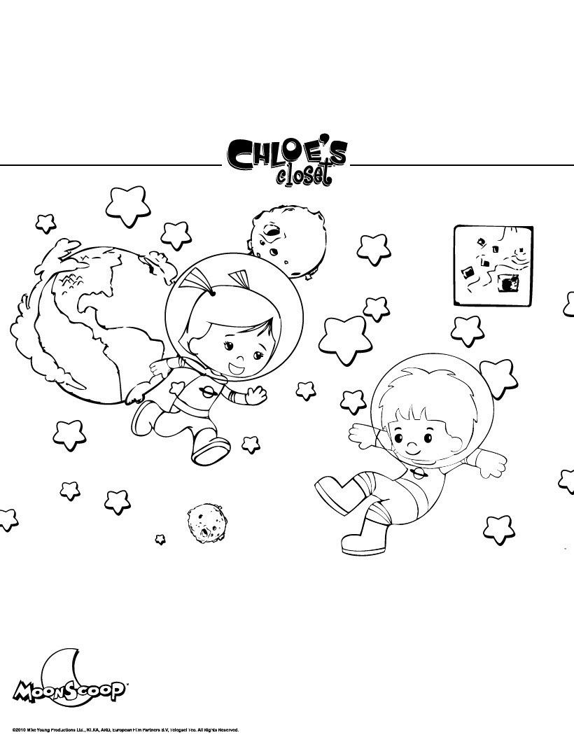 Chloe's in outerspace coloring pages - Hellokids.com