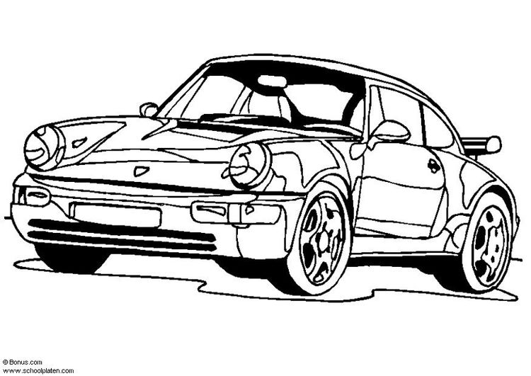 Coloring page Porsche 911 Turbo - img 5443.