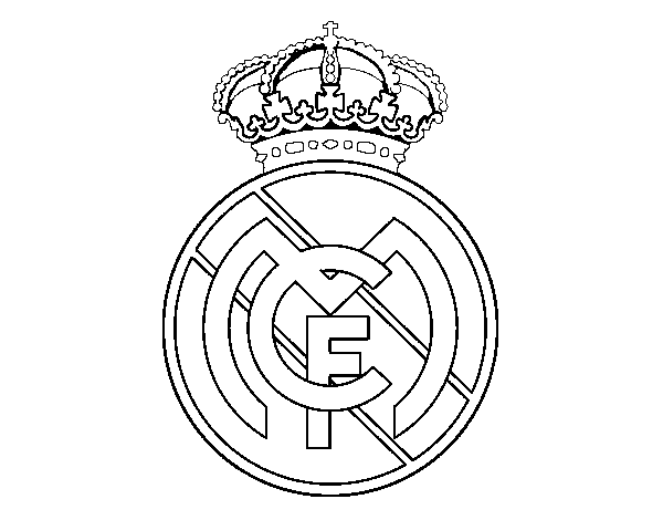 Real Madrid C.F. crest coloring page - Coloringcrew.com