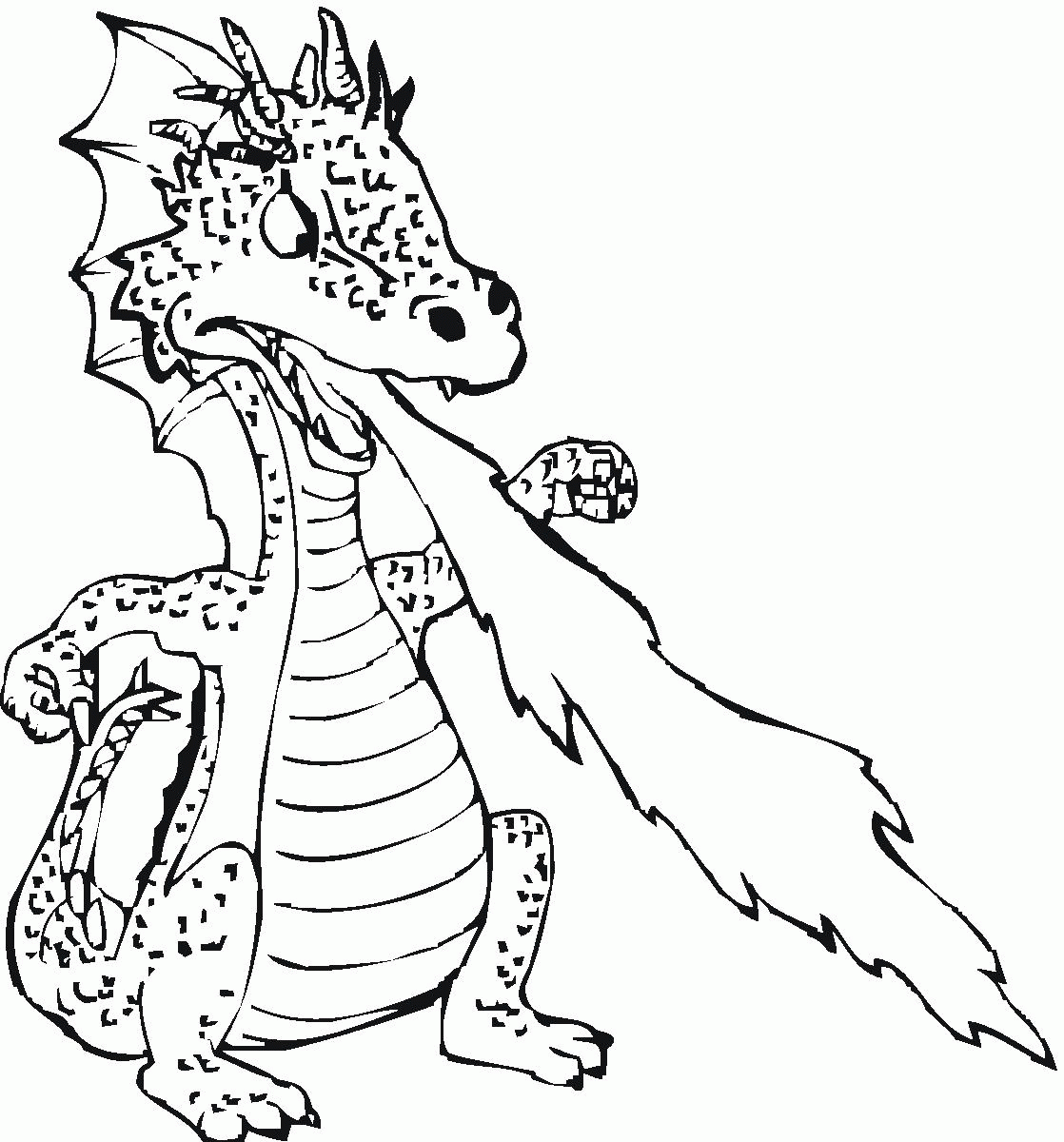 Fire Breathing Dragon Coloring Pages   Coloring Home